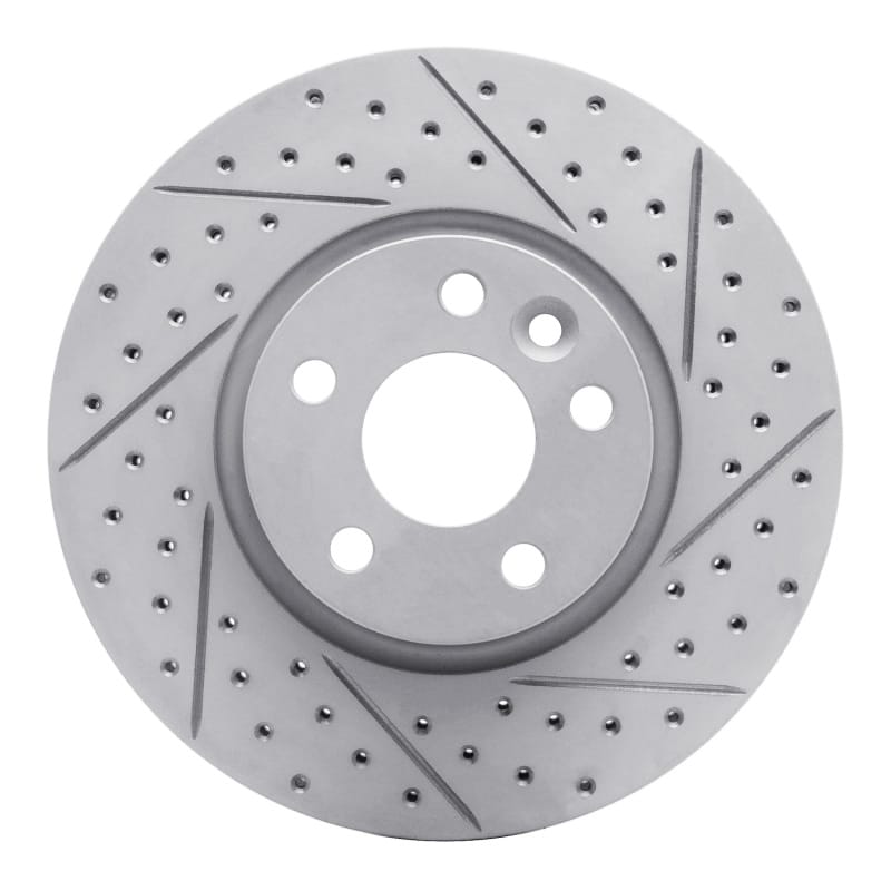 R1 Concepts — R1 07-18 Land Rover Range Rover Evoque Front Right Drilled & Slotted Geo-Carbon Rotor