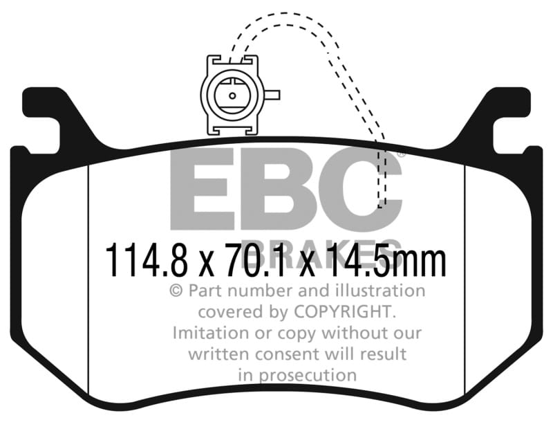 EBC — EBC 2016+ Alfa Romeo Giulia 2.9L Twin Turbo Yellowstuff Rear Brake Pads
Disc Brake Pad