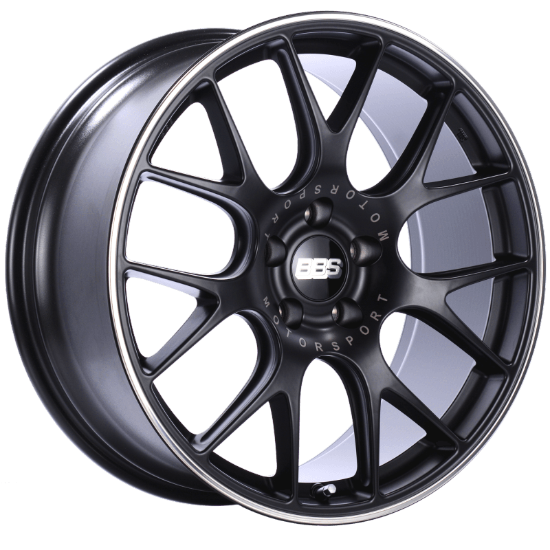 BBS — BBS CH-R 20x9 5x115 ET24 Satin Black Polished Rim Protector Wheel -82mm PFS/Clip Required