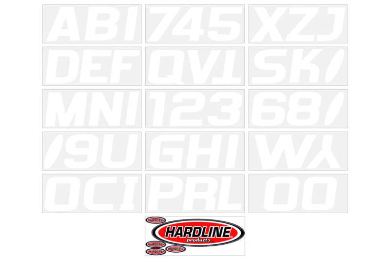 Hardline — Hardline Boat Lettering Registration Kit 3 in. - 700 Solid White