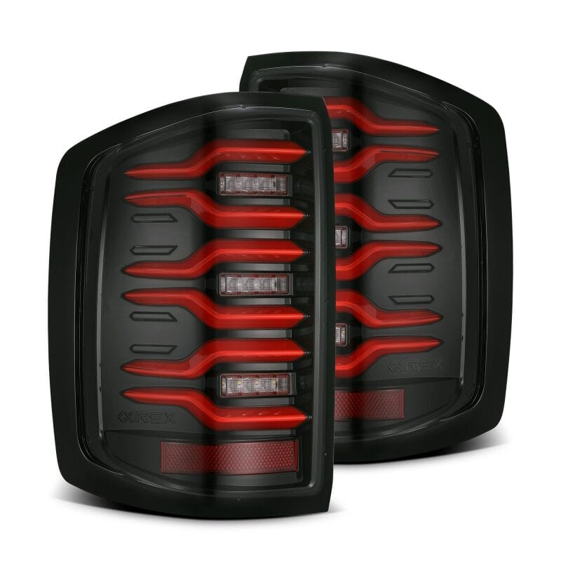 AlphaRex — AlphaRex 14-18 Chevy Silverado 1500 Luxx-Series LED Tail Lights Black/Red w/Activ Light/Seq Signal
Taillight Assembly