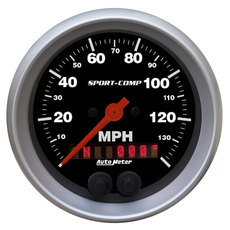 AutoMeter — Autometer Sport-Comp 3-3/8 inch 140 MPH Electronic Speedometer w/ GPS Rally Nav Display Gauge
3-3/8" SPEEDO, 140 M