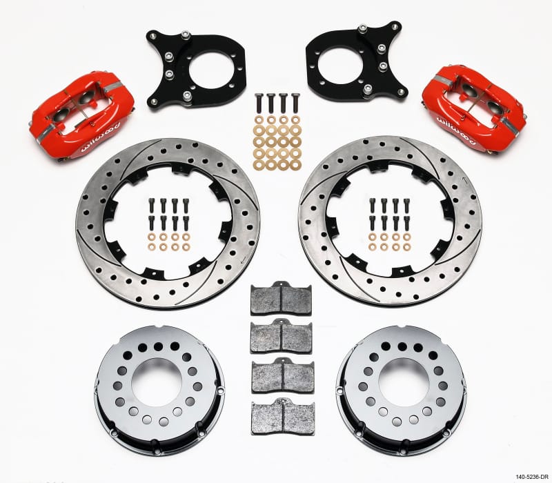 Wilwood — Wilwood Forged Dynalite P/S Rear Kit Drilled Red Chev 12 Bolt w/Clip Eliminator
BRAKE KIT