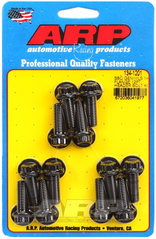ARP — ARP SBC/GENII LS 1/4 Flange 12pt Header Bolt Kit