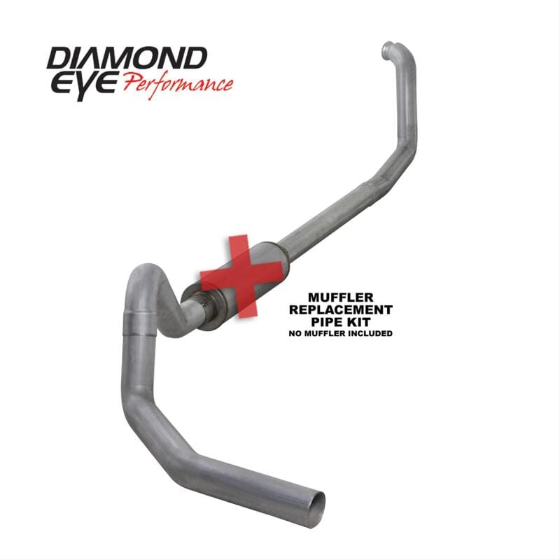Diamond Eye Performance — Diamond Eye 00-03 Ford E-Series Van 7.3L Powerstroke 4in Al Turboback Single Exhaust