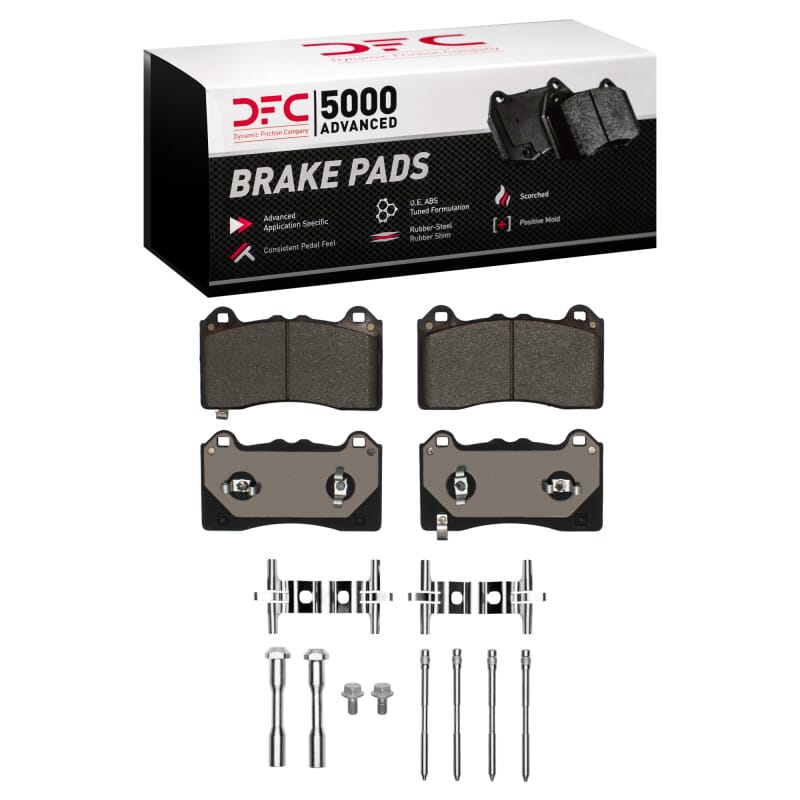 DFC — DFC 21-25 Ford Mustang Mach-E Front 5000 Advanced Low Metallic Brake Pads and Hardware Kit