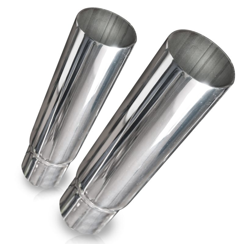 Stainless Works — Stainless Works Straight Cut Exhaust Tips-2 1/2in ID Inlet 2 1/2in body