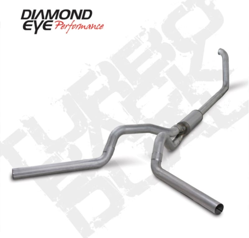 Diamond Eye Performance — Diamond Eye KIT 4in Turbo Back DUAL AL: 00-03 FORD 7.3L F250/F350