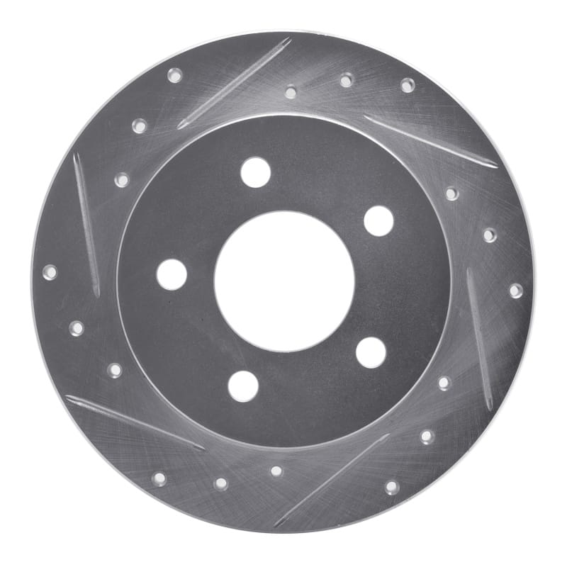R1 Concepts — R1 94-04 Ford Mustang Rear Left Drilled & Slotted Silver Brake Rotor
R1 Brake Rotor Drill