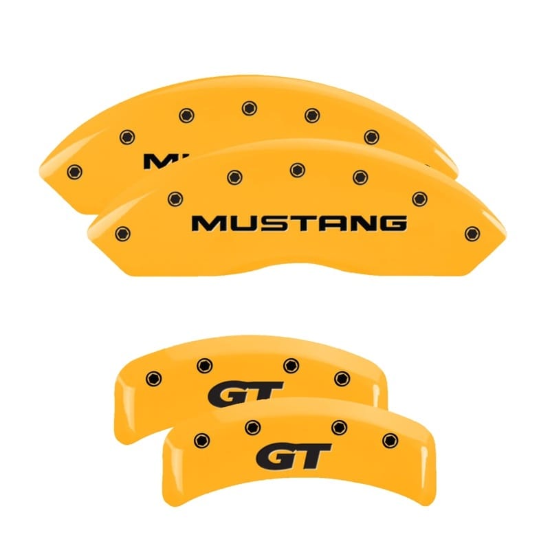 MGP — MGP 4 Caliper Covers Engraved Front Mustang Rear Sn95/Gt Yellow Finish Black Char 2001 Ford Mustang
Caliper Covers