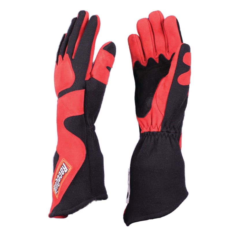 Racequip — RaceQuip SFI-5 Red/Black Large Long Angle Cut Glove