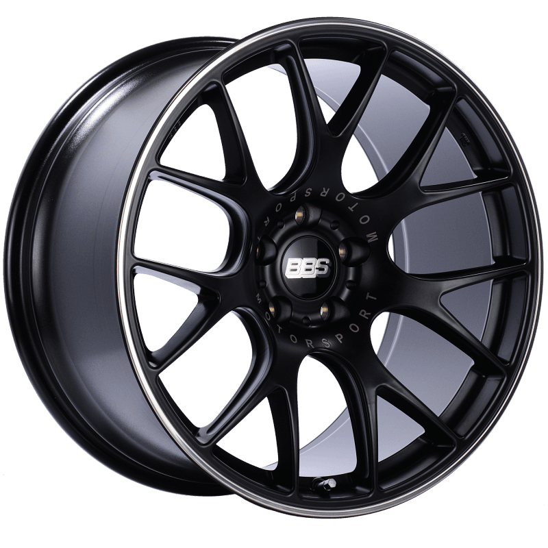 BBS — BBS CH-R 20x10.5 5x120 ET24 Satin Black Polished Rim Protector Wheel -82mm PFS/Clip Required