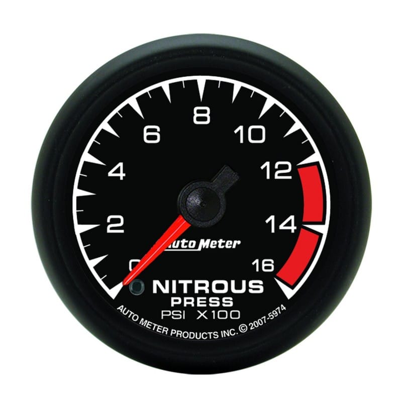 AutoMeter — Autometer ES 52mm Full Sweep Electric 0-1600 PSI Nitrous Pressure Gauge
GA 2" N2O 1600PSI ES