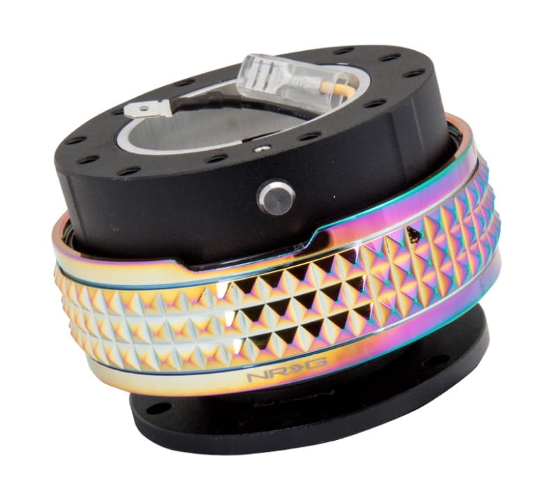 NRG — NRG Quick Release Kit - Pyramid Edition - Black Body / Neochrome Pyramid Ring