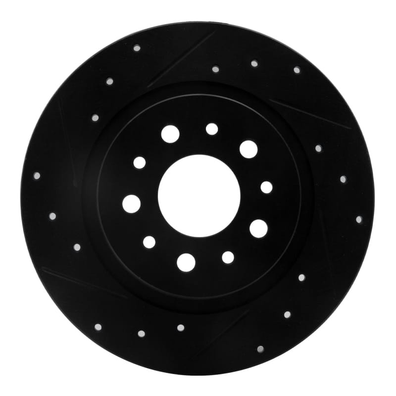 R1 Concepts — R1 14-19 Fiat 500L Rear Left Drilled & Slotted Black Brake Rotor
R1 Brake Rotor Drill