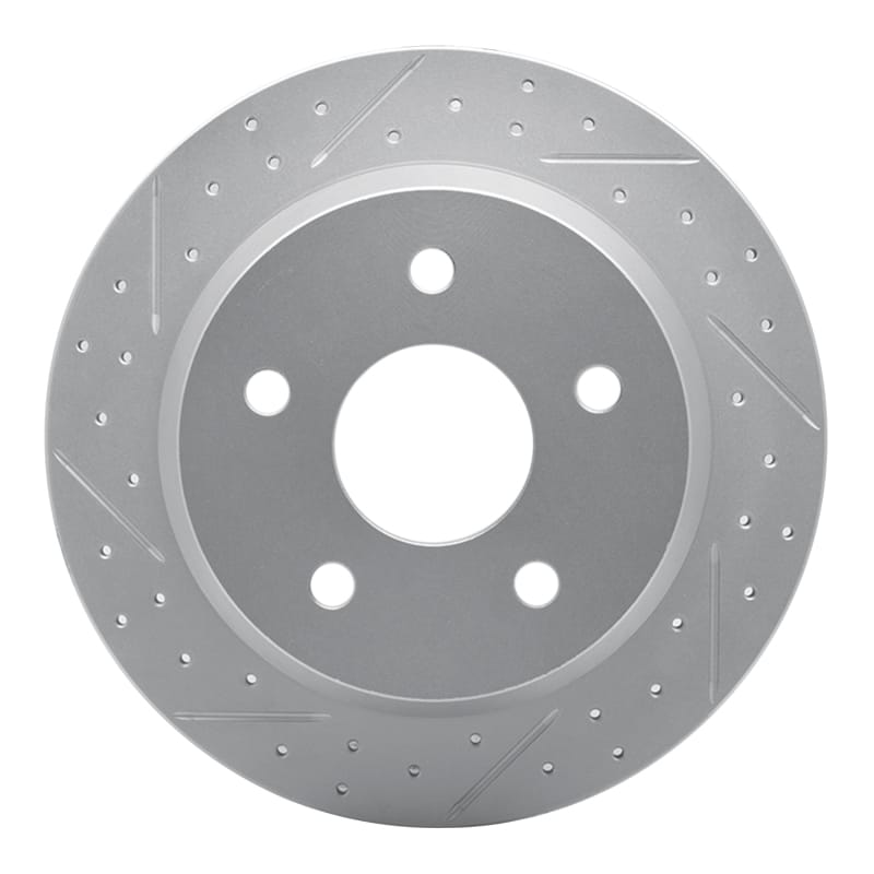 R1 Concepts — R1 99-04 Jeep Grand Cherokee Rear Left Drilled & Slotted Geo-Carbon Rotor