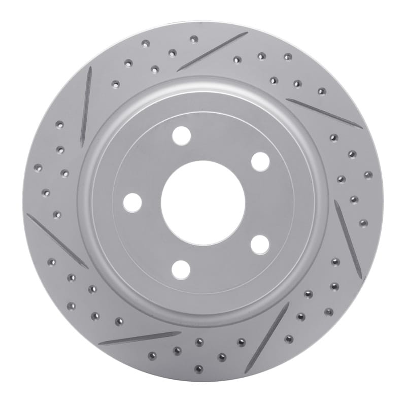 R1 Concepts — R1 08-10 Chevrolet Cobalt Rear Left Drilled & Slotted Geo-Carbon Rotor