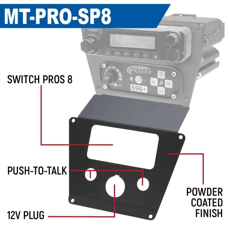 Rugged Radios — Rugged Radios Polaris RZR PRO XP/Turbo R/PRO R Dash Mount Radio and Intercom - Switch Pros 12