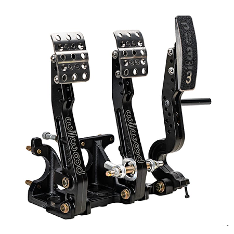 Wilwood — Wilwood Adjustable Tru-Bar Brake, Clutch, Throttle - Floor Mount - 4.75-5.75:1