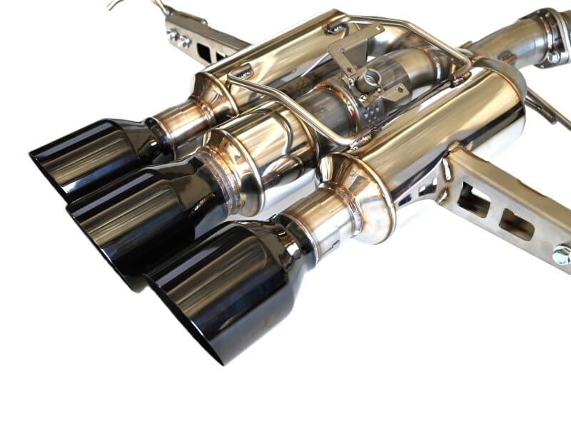 Invidia — Invidia 22+ HONDA CIVIC TYPE-R FL5 R400 SINGLE LAYER BLACK TIP CAT-BACK (NON POLISH PIPE)