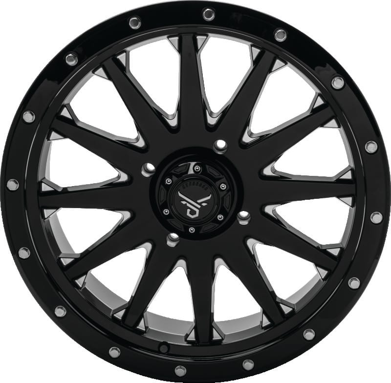 QuadBoss — Wagon Wheel, 20x7, 4+3, 4/156, Black/Milled