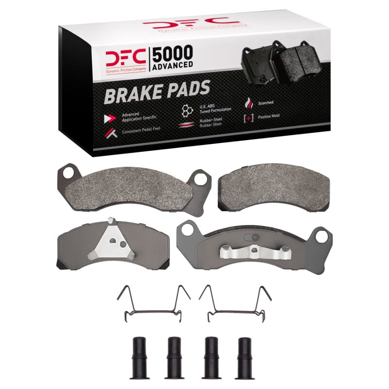 DFC — DFC 79-91 Ford LTD Crown Victoria Front 5000 Advanced Semi Metallic Brake Pads and Hardware Kit
DFC Brake Pad Set