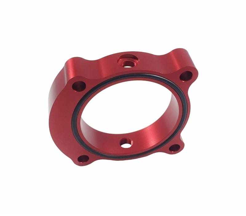 Torque Solution — Torque Solution Throttle Body Spacer (Red): Hyundai Sonata 2.0T