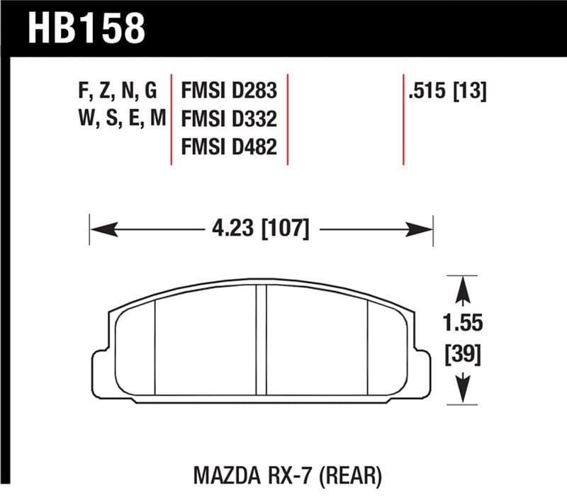Hawk Performance — Blue 9012 Disc Brake Pad