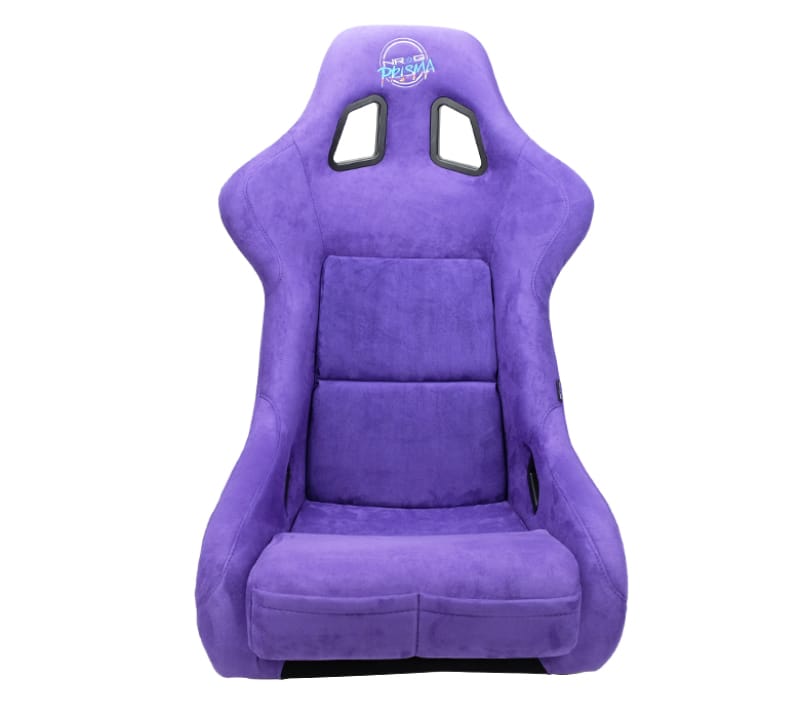 NRG — NRG FRP Bucket Seat PRISMA Edition W/ pearlized Back Purple Alcantara - Large
