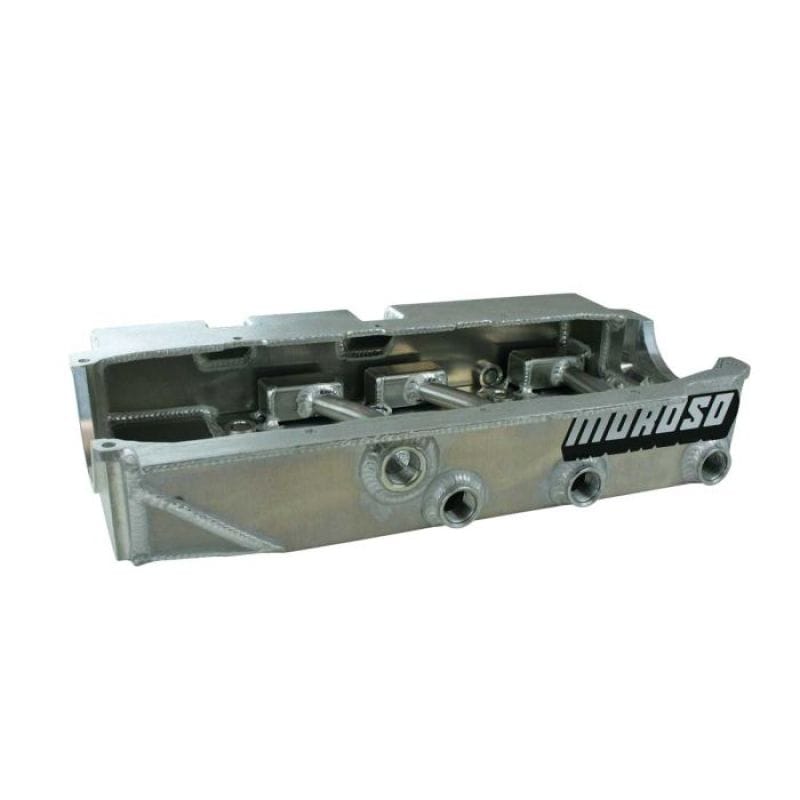 Moroso — Moroso Small Block Chevy Asphalt Late Model Dry Sump 4.25in (w/3 Pick Ups) Aluminum Oil Pan