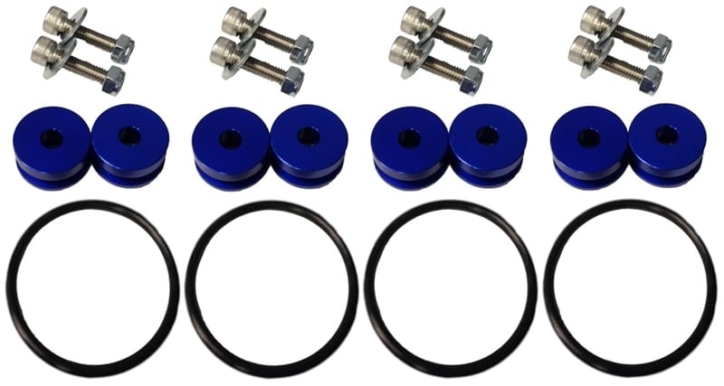 Torque Solution — Torque Solution Billet Bumper Quick Release Kit Combo (Blue): Universal
