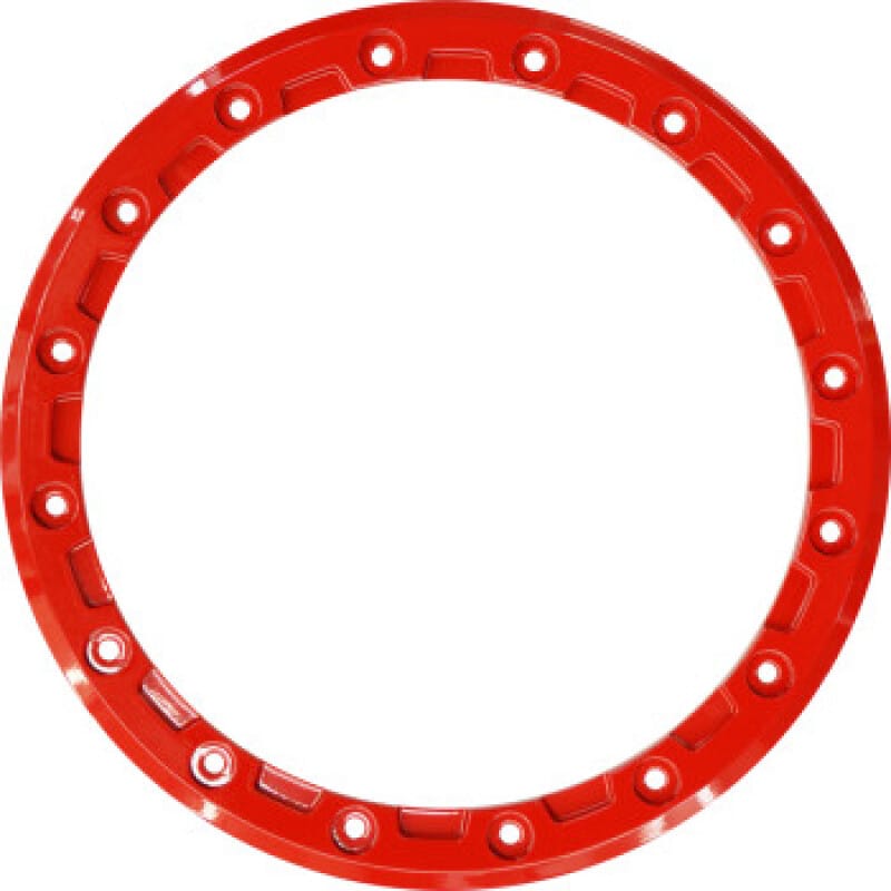Raceline — Raceline Beadlock Ring - Alpha -15in - 16 Hole - 12mm - Red