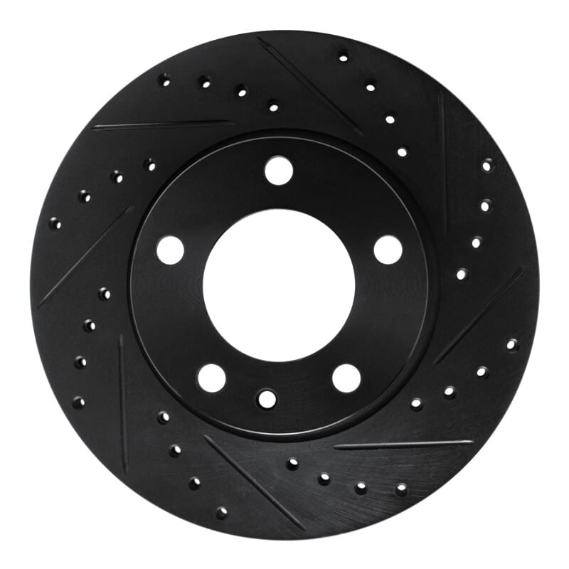 R1 Concepts — R1 82-88 BMW 528E Front Right Drilled & Slotted Black Brake Rotor
R1 Brake Rotor Drill