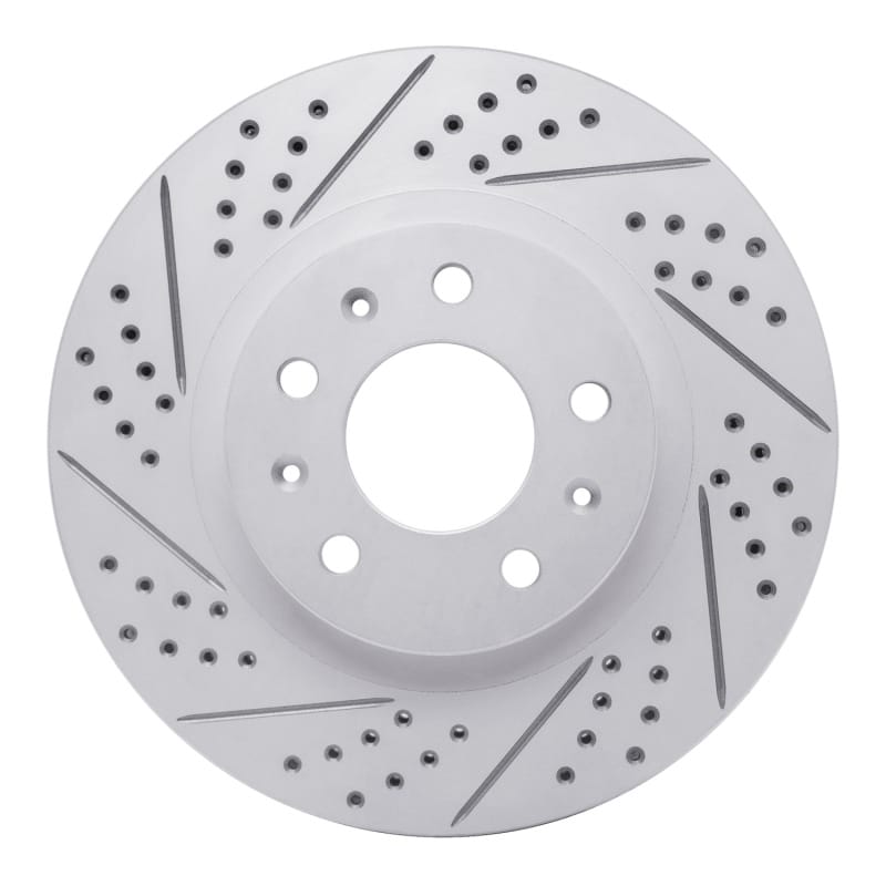 R1 Concepts — R1 03-07 Cadillac Cts Front Left Drilled & Slotted Geo-Carbon Rotor