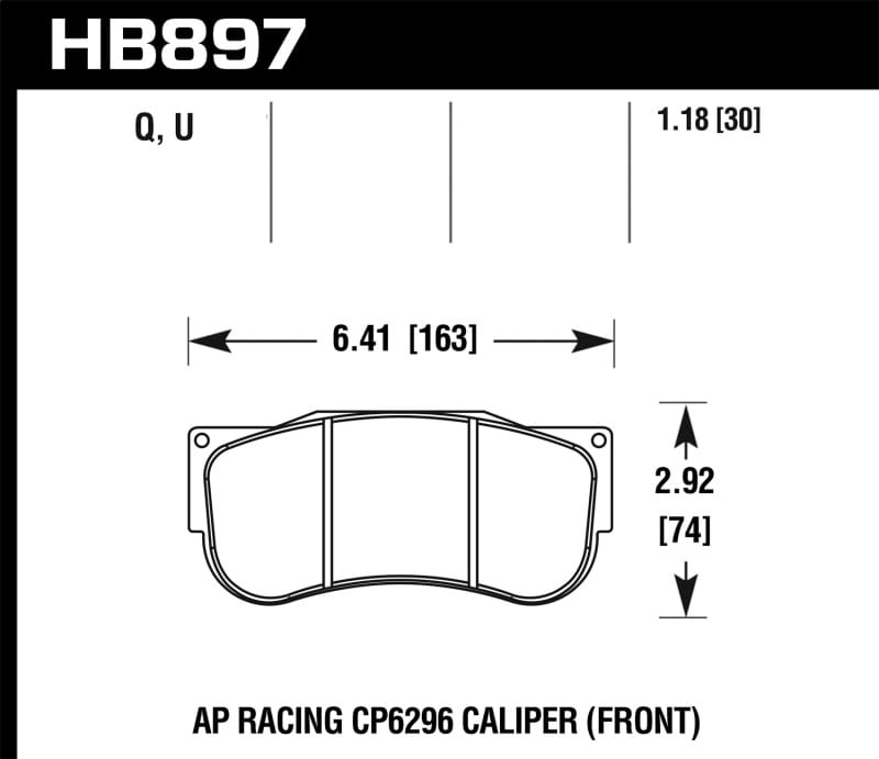 Hawk Performance — Hawk DTC-70 AP Racing CP6269 Race Brake Pads
Disc Brake Pad
