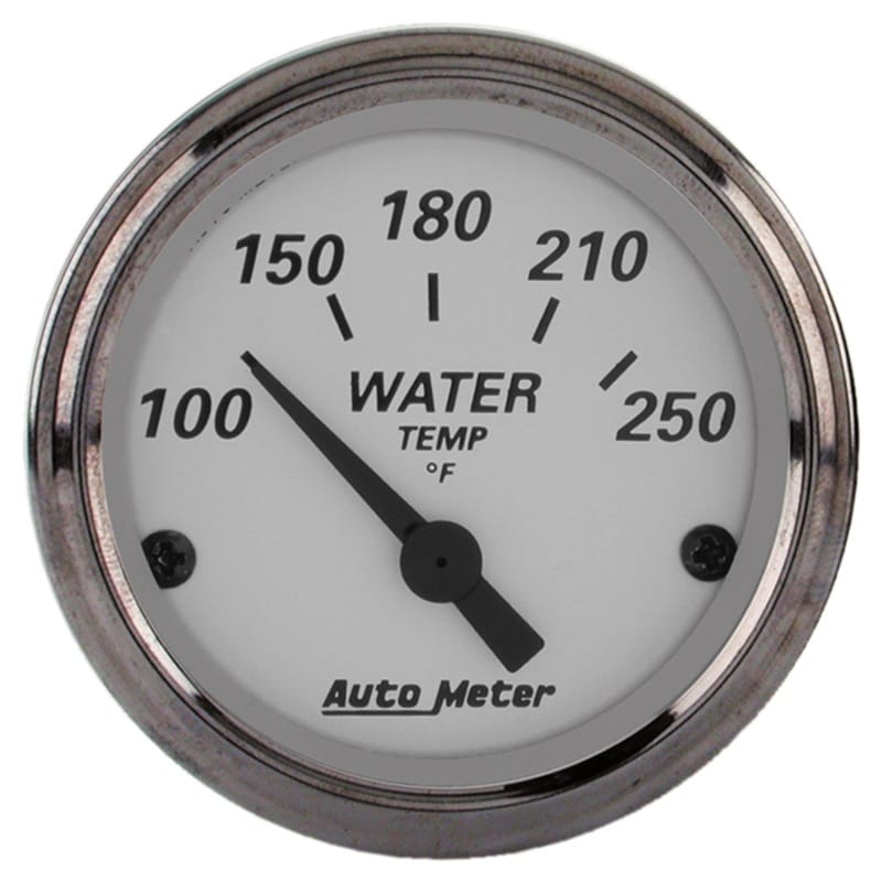 AutoMeter — AutoMeter Gauge Water Temp 2-1/16in. 250 Deg. F Elec American Platinum
GA 2" WTEMP ELEC AP
