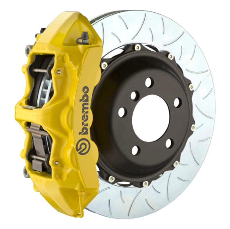 Brembo — Brembo 22+ GR86 (ZN8) Fr GT BBK 6Pist Slotted Type-3 355x32 2pc Rtr Drill-Yellow