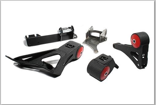 Innovative Mounts — Innovative 90-93 Integra K-Series Black Steel Mounts 85A Bushings (Not K24 Trans)